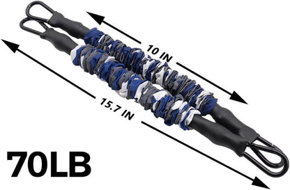 Resistance Bands Bar Exercise Bands Attachment 38" Black Max Load 800Lb for Home Gym Workout Full Body Workout Power Lifting Fitness Bar