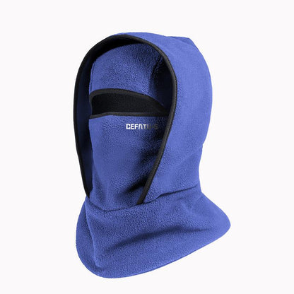 Outdoor Winter Warm Hat Neckband Integrated Cycling Mask Sports Ski Head Cover Neck Windproof Cold One-Piece Pullover Hat