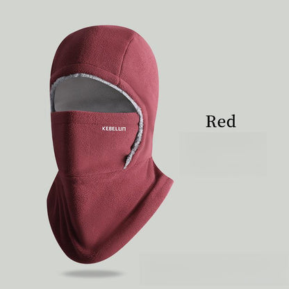 Outdoor Winter Warm Hat Neckband Integrated Cycling Mask Sports Ski Head Cover Neck Windproof Cold One-Piece Pullover Hat